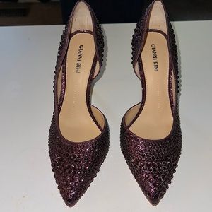 Gianni Bini purple rhinestone heels